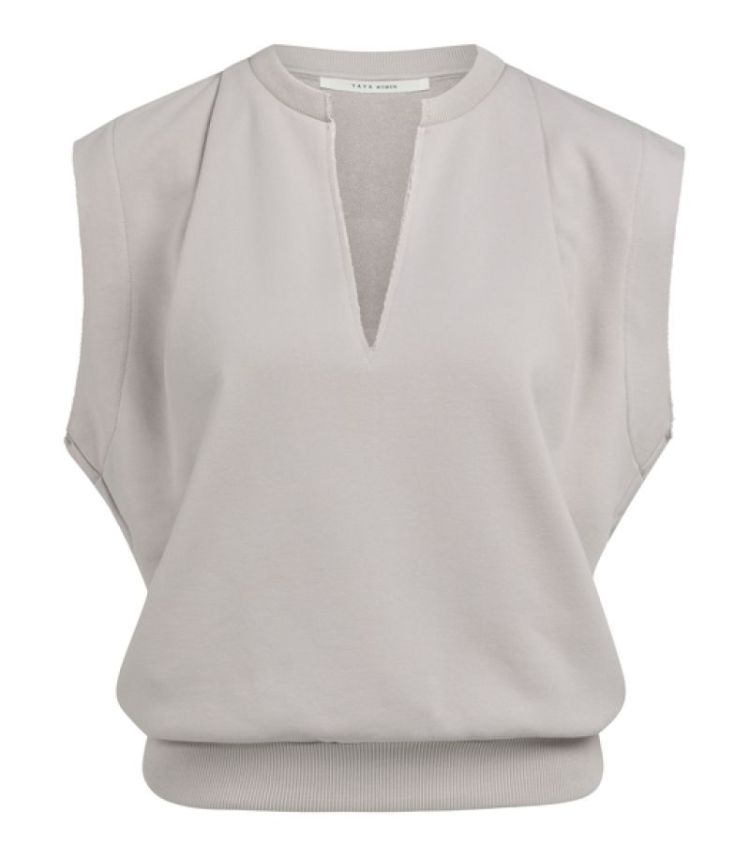 Sleeveless V-neck sweatshirt 44109 ALABASTER