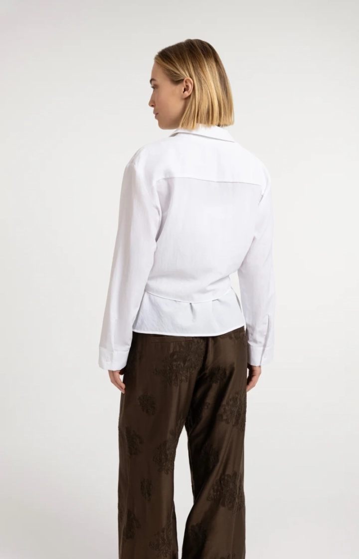 Knotted blouse with matching s 00000 PURE WHIT