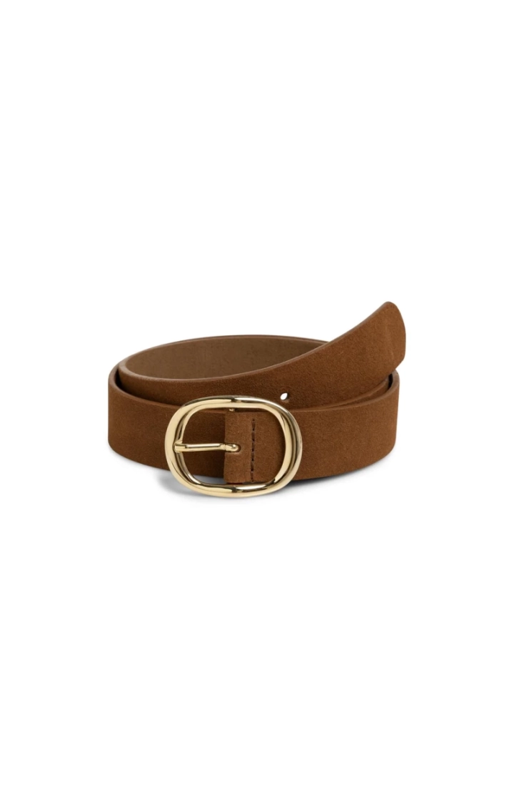 Suede belt with oval buckle 81124 PARTRIDGE
