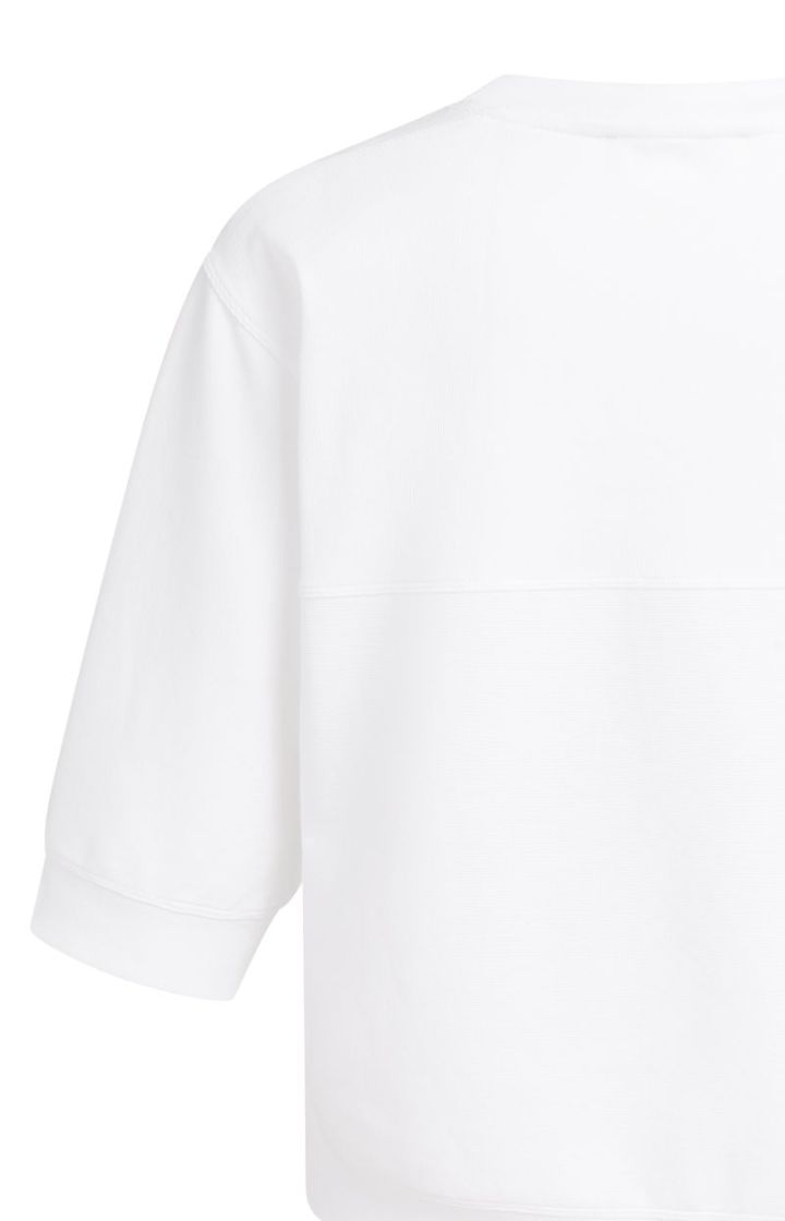 Short sleeve jersey rib top 00000 PURE WHIT