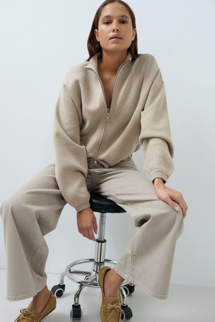 Jacquard cardigan long sleeve 611032 PURE CAS