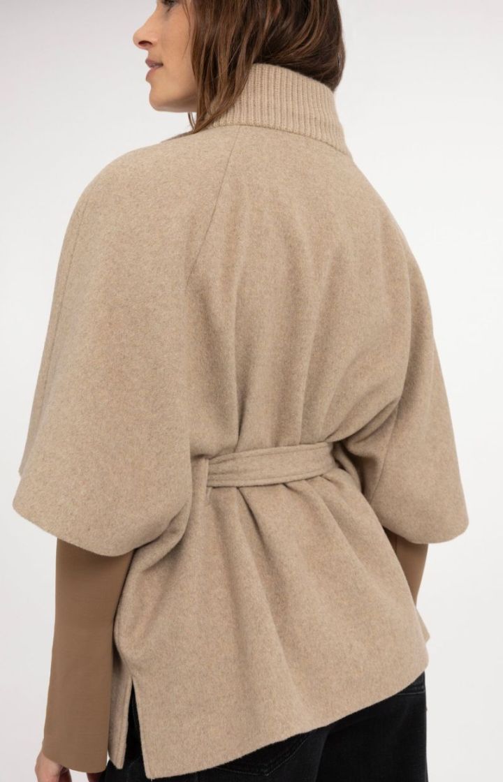 Soft woven wool mix poncho jac 611032 PURE CAS