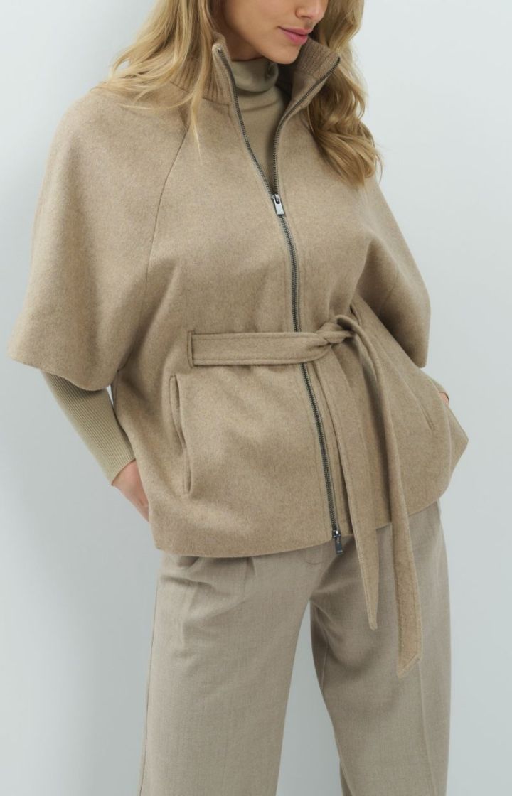 Soft woven wool mix poncho jac 611032 PURE CAS