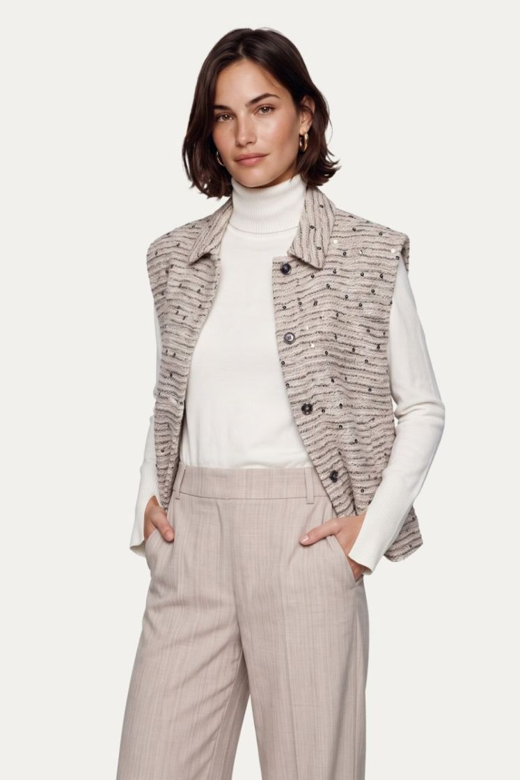 Kamyla gilet 014999 Sand/Col
