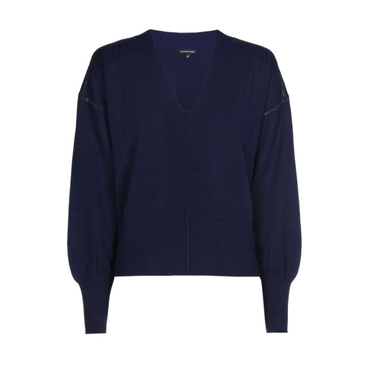 Fijngebreide pull met strassde 22 Navy