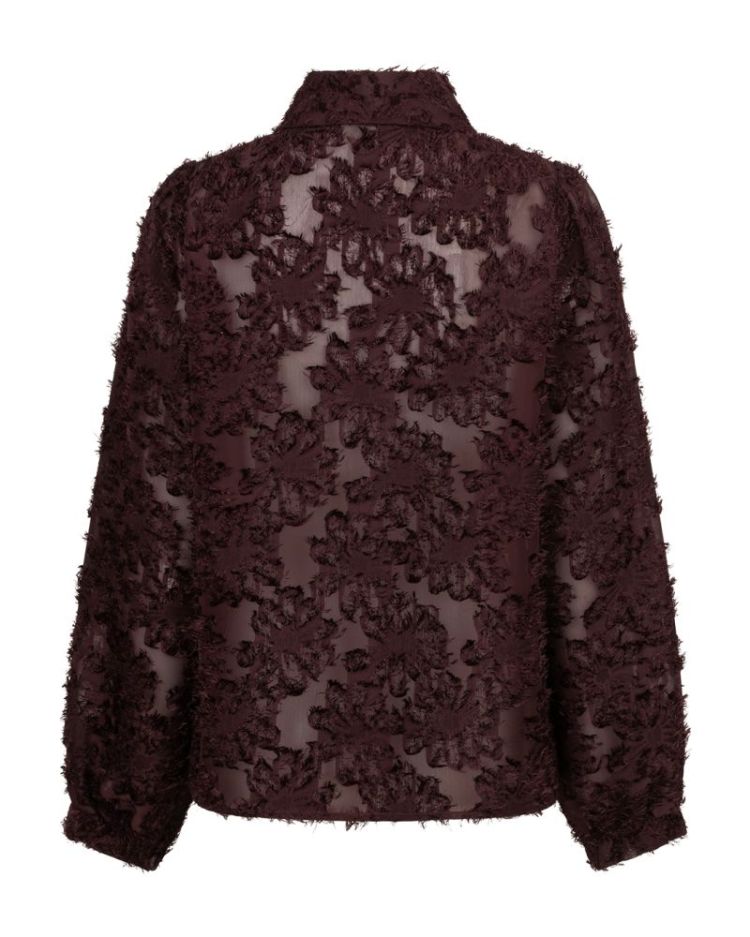 Blouse fringes - burgundy