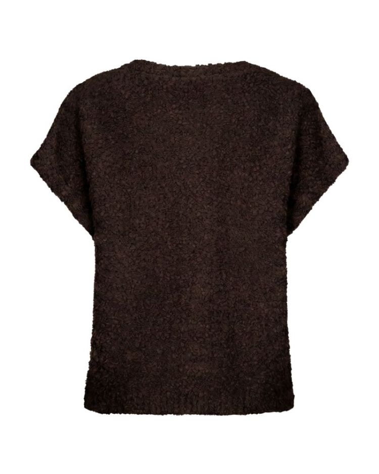 Sleeveless knit boucle - espresso