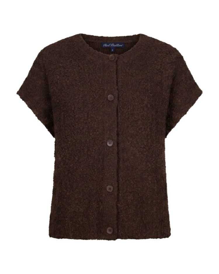 Sleeveless knit boucle - espresso