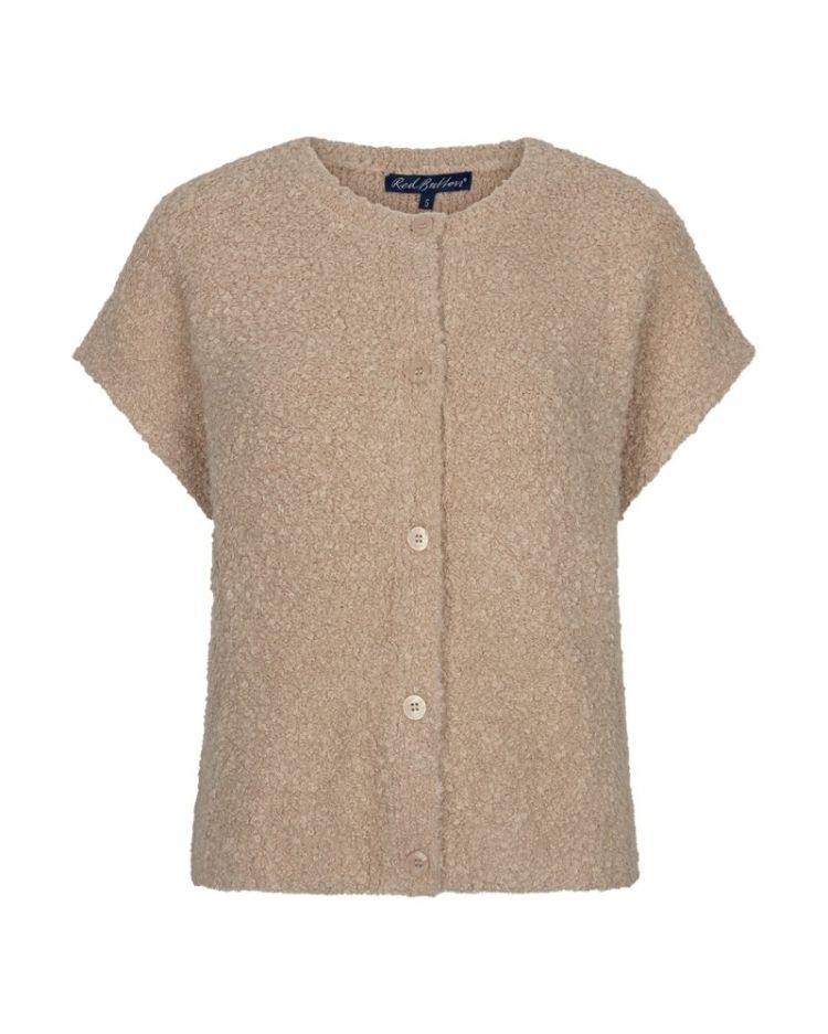 Sleeveless knit boucle - Latte