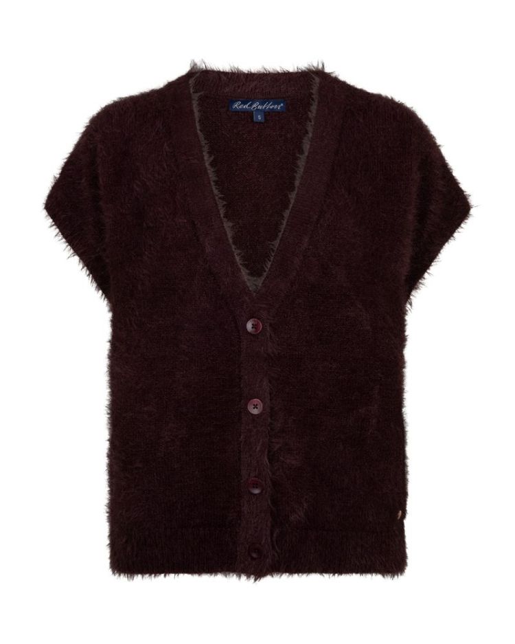 Sleeveless fuzzy - burgundy