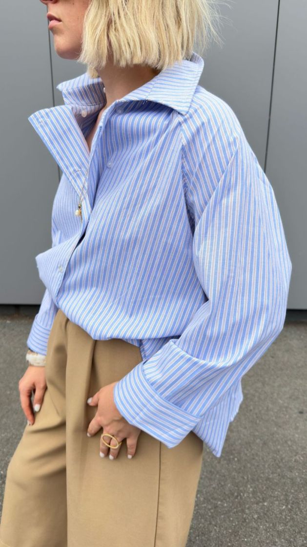 chemise boutonnee cote rayures 2